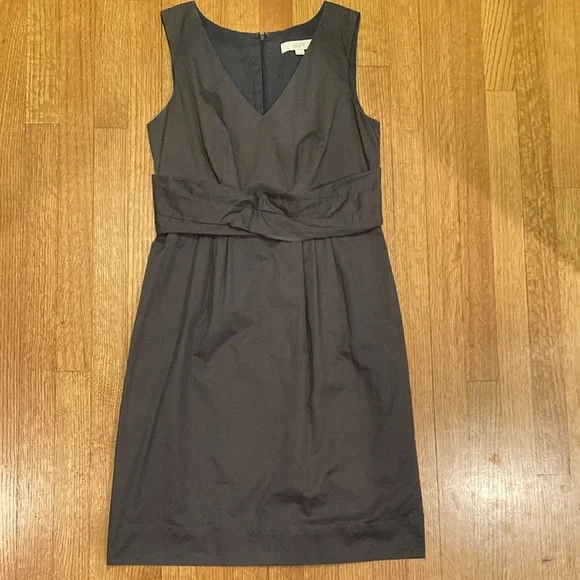 Loft Brown Cotton Dress Size 8 - Picture 9 of 14